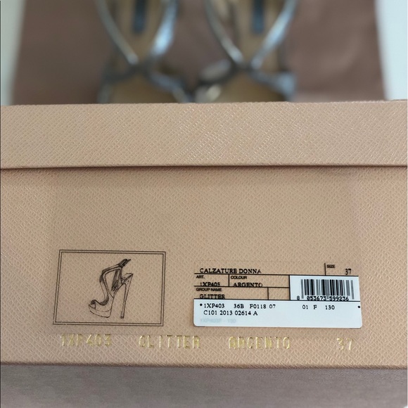 PRADA Glitter Strappy Platform Sandals - Picture 3 of 8